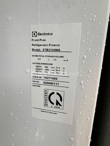 Tủ lạnh Electrolux 2 cánh 210L còn xài tốt