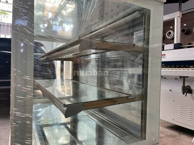 Tủ Bánh Kem Kính Vuông 3 Tầng 90CM
