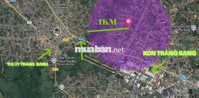 KẸT TIỀN CHỦ GỬI LÔ ĐẤT 380M2 - TRẢNG BÀNG, TÂY NINH. GIÁ BÁN 650TR