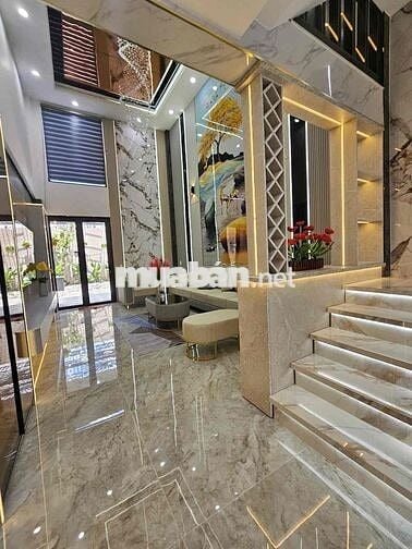 NHÀ 5 TẦNG MỚI XÂY THIẾT KẾ SANG TRỌNG Ô TÔ NGỦ TRONG NHÀ TCH10 Q12