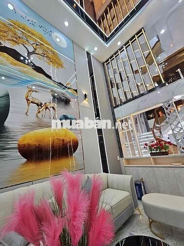 NHÀ 5 TẦNG MỚI XÂY THIẾT KẾ SANG TRỌNG Ô TÔ NGỦ TRONG NHÀ TCH10 Q12