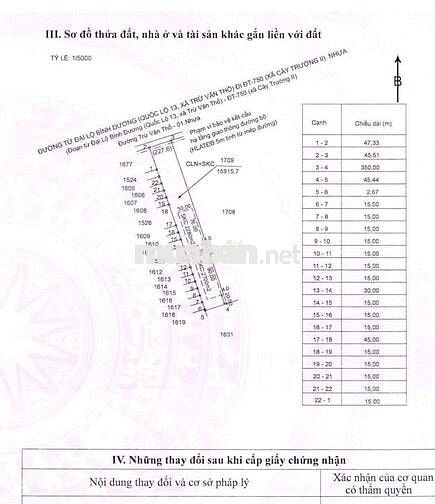 Cần bán đất SKC 15.915m2 tại Trừ Văn Thố Bầu Bàng Bình Dương