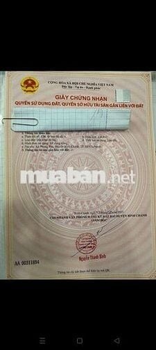Lô đất đối diện công viên đường số 5 kdc ấp 5 phong phú DT 7 x 19.5m