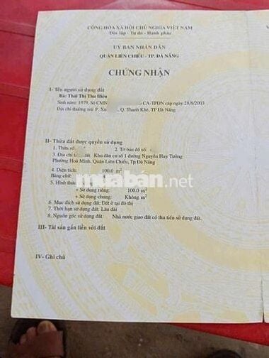 Chủ cần bán đất đường hòa nam 15 .sau bến xe trung tân đà nẵng .