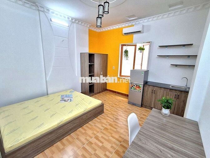 Chdv 25m2 cửa sổ lớn full nội thất giá rẻ tiện nghi gần Emart