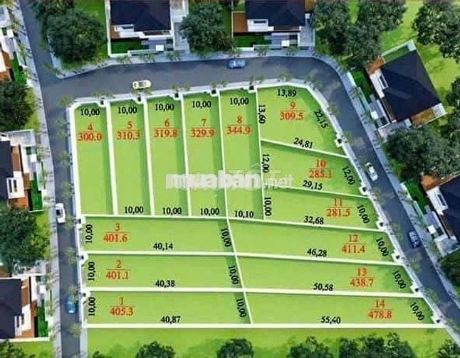 Bán Đất 14 lô F0 DT 300-500m2 sẵn tc đường nhựa view Núi xã Phước Hải
