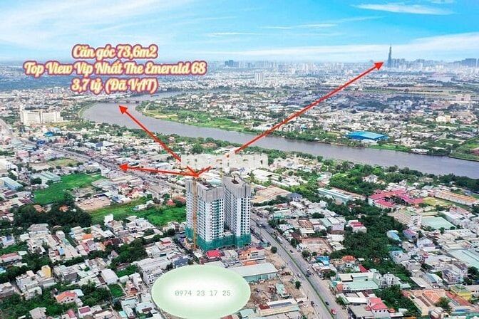 Căn Góc ban công lồi, view Sông SG & Landmark 81 The Emerald 68 3,7 tỷ