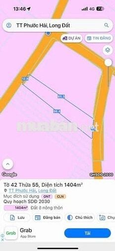 Bán Đất 14 lô F0 DT 300-500m2 sẵn tc đường nhựa view Núi xã Phước Hải