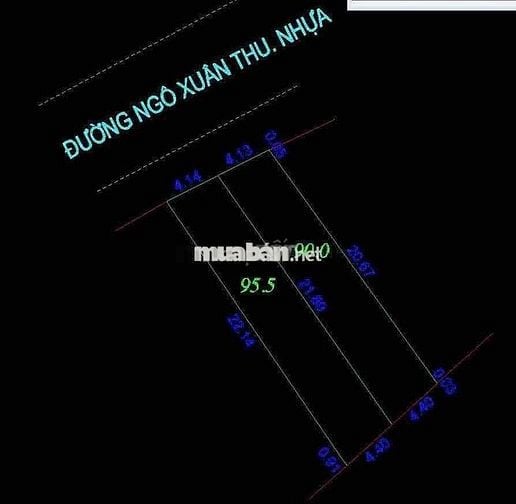 Mặt tiền đường Ngô Xuân Thu đối diện trường Cao đẳng Giao thông vận ta