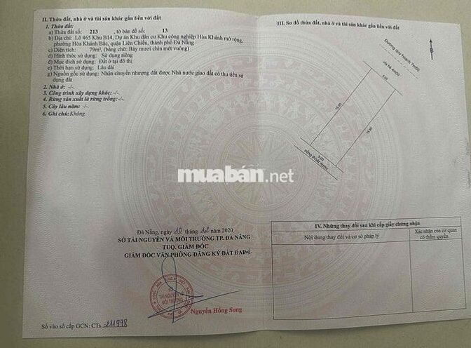 Bán đất mặt tiền Hồng Phước 5 Liên Chiểu