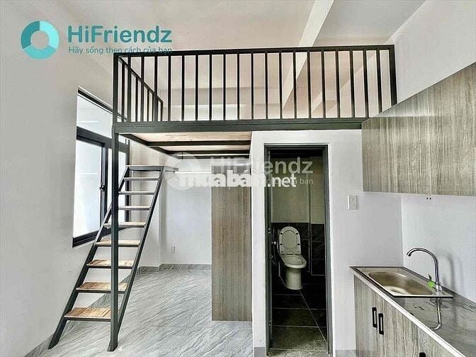 Cho thuê căn hộ có gác có ban công riêng mới xây ngay CV Làng Hoa GV