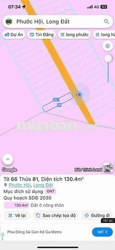 BÁN LÔ ĐẤT NGAY ĐƯỜNG VEN BIỂN VÕ VĂN KIỆT -PHƯỚC HỘI ,ĐẤT ĐỎ,BRVT