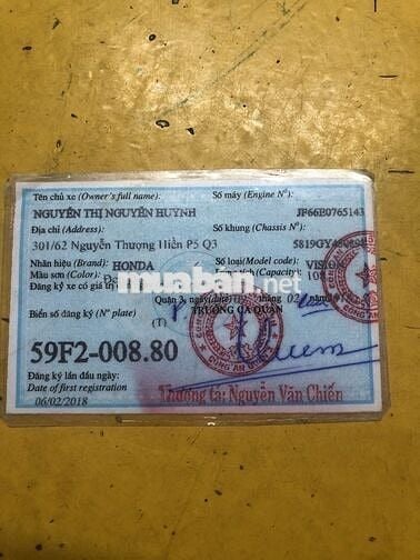 Cần bán xe vison