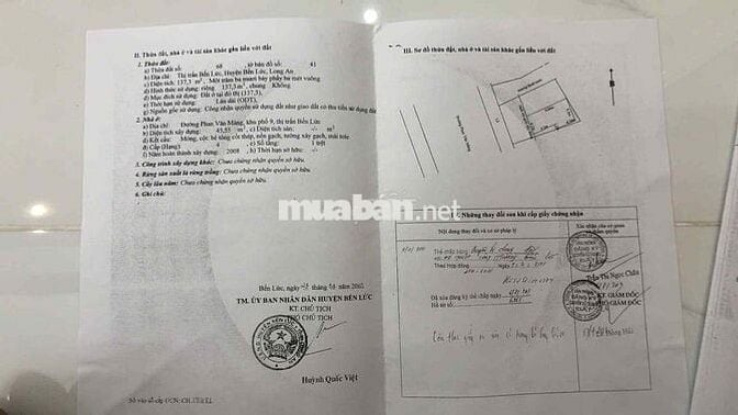 Cần bán 2 căn mặt tiền,đường lớn Phan Văn Mảnh ,bến lức,long an
