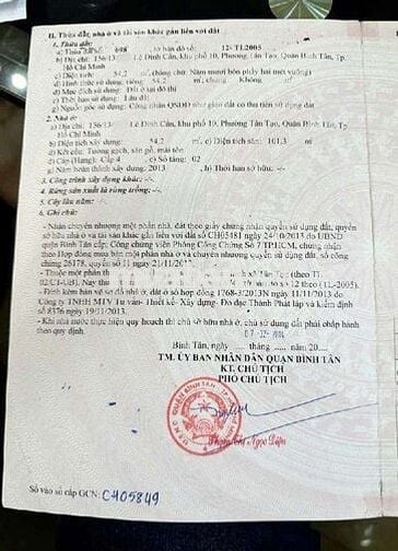5x11 - ĐẤT VUÔNG HẺM XE HƠI LÊ ĐÌNH CẨN P.TÂN TẠO GIÁ 4,3 TỶ TL