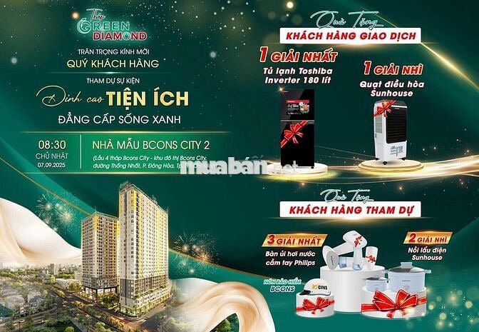 Green Diamond chính thức nhận Booking 30triệu.Cam kết ưa đãi ***