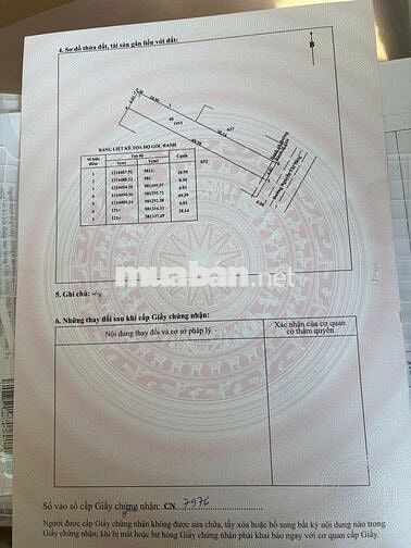 LÔ 296M2 ĐẸP SỪNG SỮNG NGAY TRUNG TÂM THỊ TRẤN CỦ CHI, GIÁ 1TY1, SHR