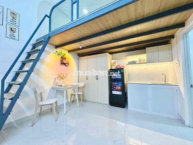 CHO THUÊ CĂN HỘ CÓ GÁC ĐẸP FULL NỘI THẤT NGAY GẦN NGÃ 5 GÒ VẤP