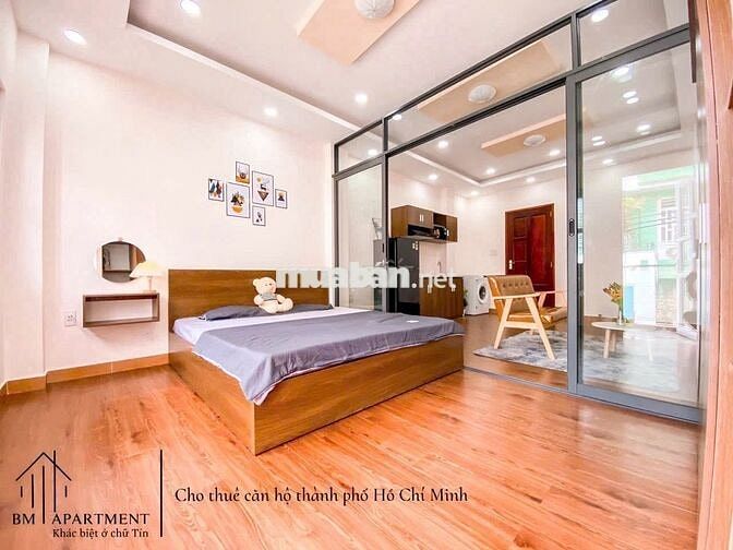 Phòng mới đầy đủ nội thất Khu Công Viên Hoàng Văn Thụ Tân Bình