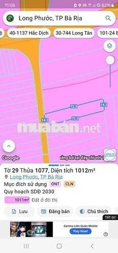Đất Thổ Cư 120m2 Phú Mỹ - Vũng Tàu