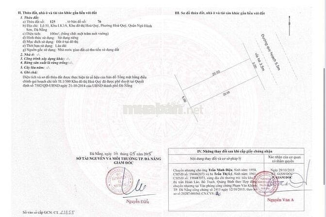 Bán đất Hoà Quý đường Phi Bình 6 rẻ nhất điện âm Dầu Khí gần sông
