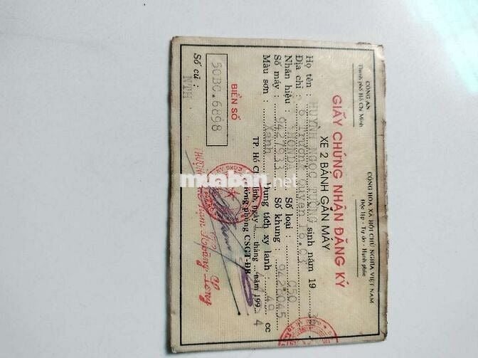 Cần bán chiếc cúp 86 50 giấy tờ đầy đủ
