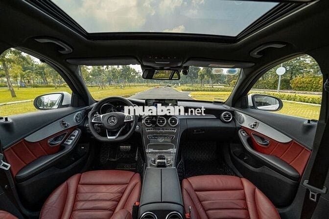 Hàng hiếm C300 AMG 2018 Trắng đỏ đồ chơi nhiều