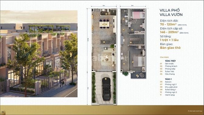 Nhà Phố Sân Vườn Lan Anh Avenue 116,8m2 1 trệt+1 lầu tại Bắc Tân Uyên