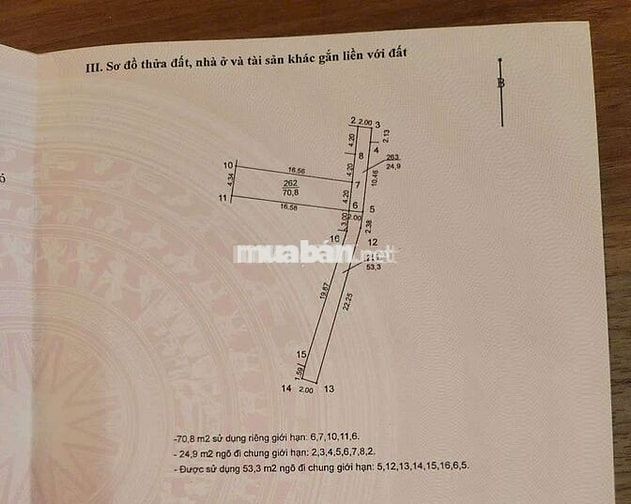 Bán 70m bến trung bắc hồng cũ phúc thịnh mới giáp bìa làng giá rẻ nhất