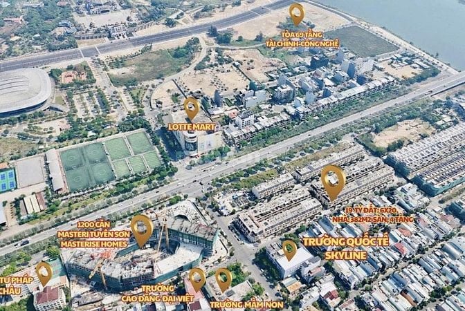 Bán nhà Phố góc 2 mặt tiền DA Pavillon Đà Nẵng,cho thuê tốt 60tr/thang