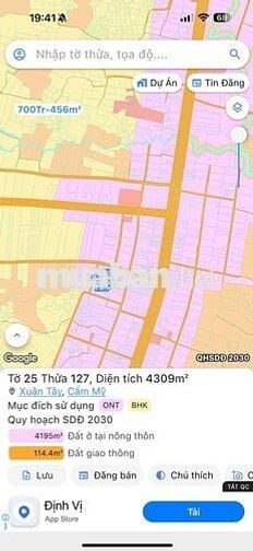 Chính Chủ Bán 4309m2 Đất 2 Mặt Tiền Đường ĐT 765, Xã Xuân Tây, Cẩm Mỹ