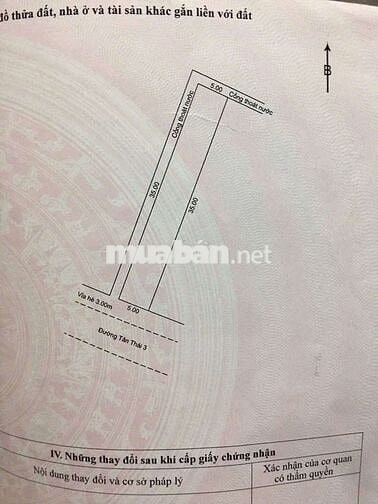 BÁN NHANH LÔ ĐẤT KẸP CỐNG ĐƯỜNG TÂN THÁI 3 , CÁCH BIỂN 5P ĐI BỘ.