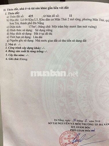 BÁN NHANH LÔ ĐẤT KẸP CỐNG ĐƯỜNG TÂN THÁI 3 , CÁCH BIỂN 5P ĐI BỘ.
