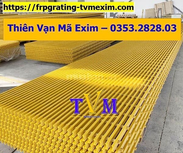 frp grating , thang cáp frp, stair nosing màu vàng kháng hoá chất 
