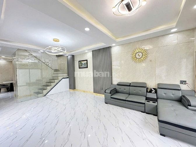Biệt thự mini góc 2 mặt tiền vừa hoàn thiện, 5.3m X 13.5m, 1 lầu, 3pn