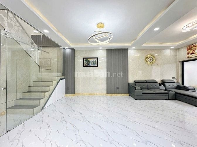 Biệt thự mini góc 2 mặt tiền vừa hoàn thiện, 5.3m X 13.5m, 1 lầu, 3pn