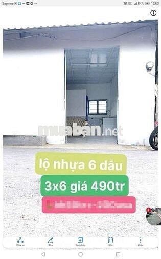 BÁN NHÀ CẤP 4 18M2 MỚI ĐẸP HẺM XE HƠI 8M HẺM 6 DẪU GẦN NGÃ 4 QL50