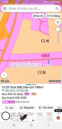 Bán lô đất đg nhựa thông rộng 7m p.hắc dịch phú mỹ,dt:5x39 giá 920tr