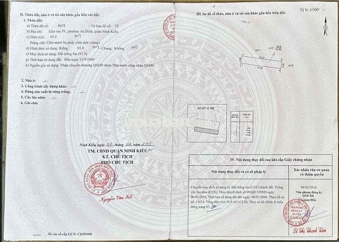 BÁN NỀN LỘ OTO 6M  THÔNG ĐƯỜNG SỐ 5 KDC HỒNG PHÁT, AN BÌNH, NINH KIỀU.