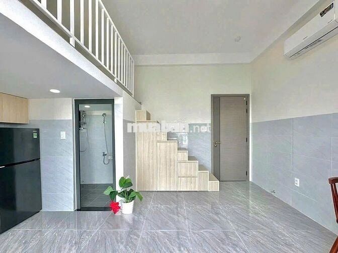 Căn hộ Studio mới xây có cửa sổ thoáng ,Full Nội Thất gần CV Làng hoa
