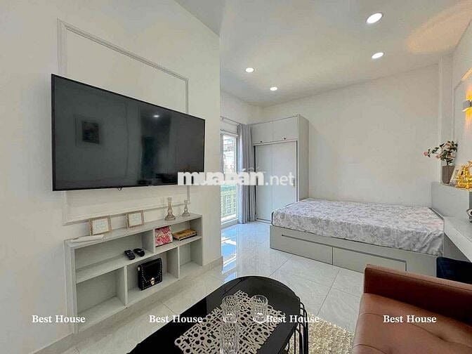 CHDV full nội thất studio ban công, cửa sổ cực thoáng ngay Etown TB