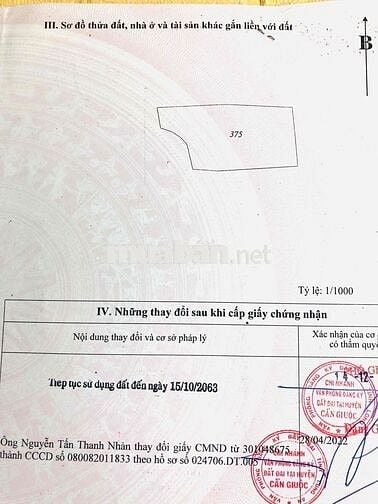 Bán gấp đất ẤP Lộc tiền-đất LUA quy hoạch ONT , đường xe máy