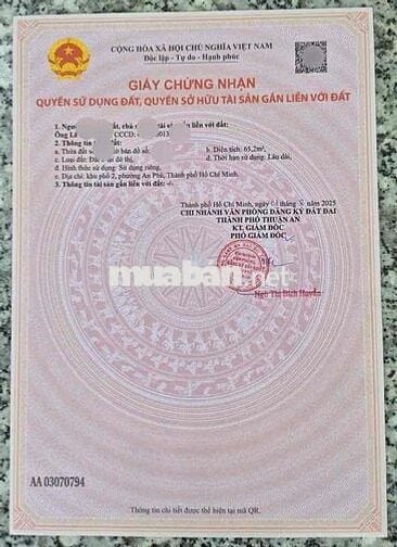 Đất gần VinCom Dĩ An, P An Phú, Tp Thuận An