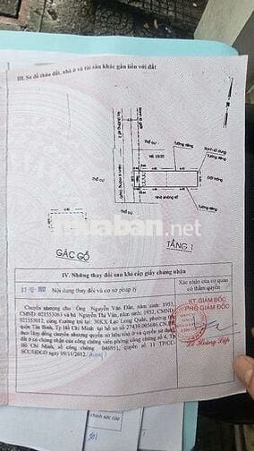 Bán nhà 1 sẹc đường số 3 ngay chợ bình long