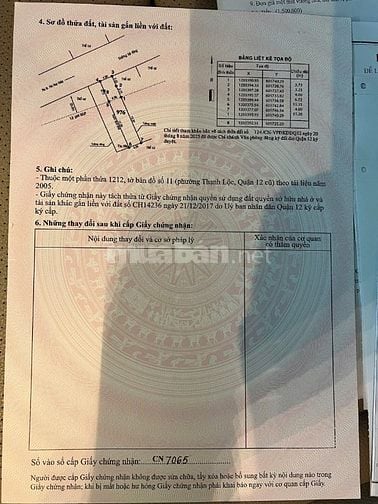 Đất Chính Chủ. SHR. Thạnh Lộc 37. 2 Lô Liền Kề. Giá: 4.65 tỷ