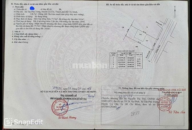 Cần tiền nên bán gấp dãy trọ ở  Tân Phú Trung- Củ Chi, DT 378m2, giá 9