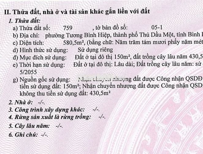 ĐẤT TƯƠNG BÌNH HIỆP – TDM  DT: 6,7 x 35, nở hậu 28,4m