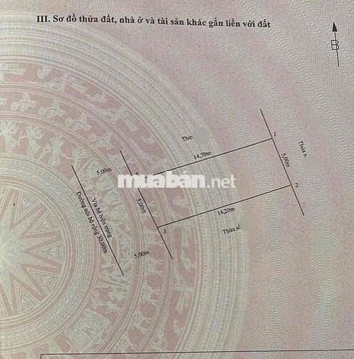 Bán đất mặt đường 30m TDC Cây Đa 70m hướng Tây Nam