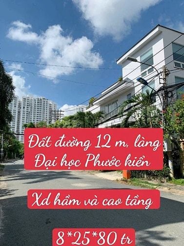 Rổ hàng đất đường 12 khu Làng ĐH Phước kiển Nhà bè. 80 tr/ m2.