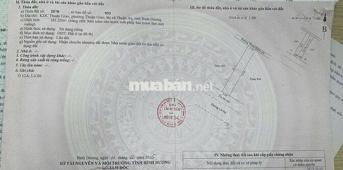 *** 1 Lô Đất Đường D8, KDC Thuận Giao, Thuận An